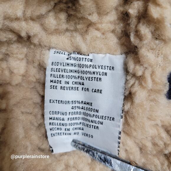 Vtg IC Mist Flannel Plaid Sherpa Shacket Jacket L Zip Front - Picture 4 of 11